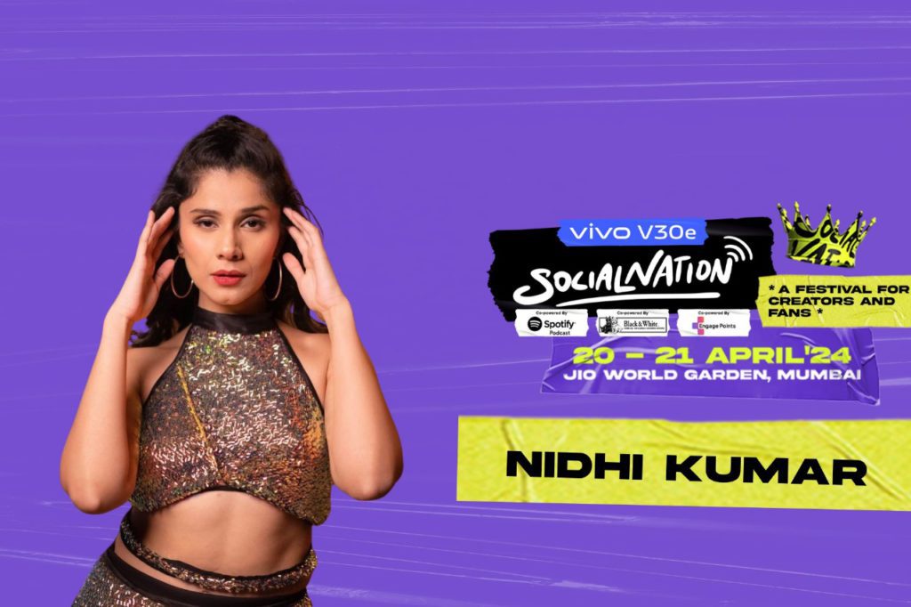 Nidhi Kumar performs at the Social Nation Festival
