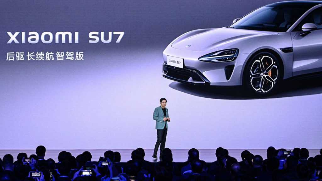 gettyimages-2113285801 - Social Nation Xiaomi SU7 electric car china EV CEO Lei Jun