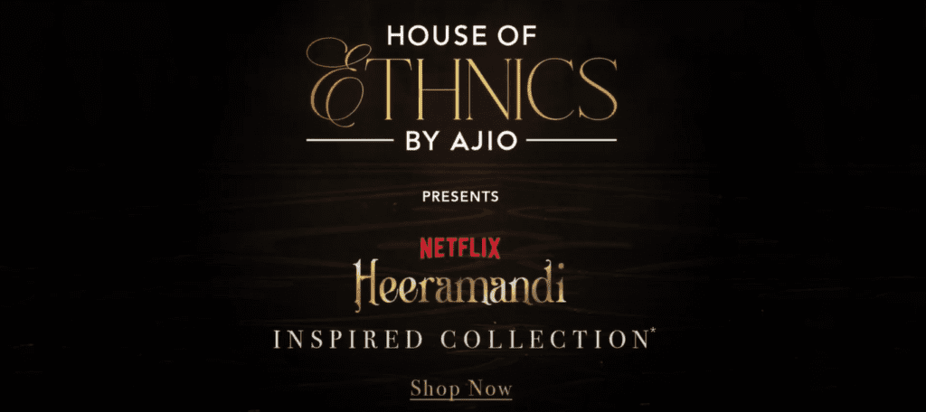 heeramandi - Social Nation Ajio Netflix Heeramandi the diamond bazaar exclusive collection Ajio's house of ethnics