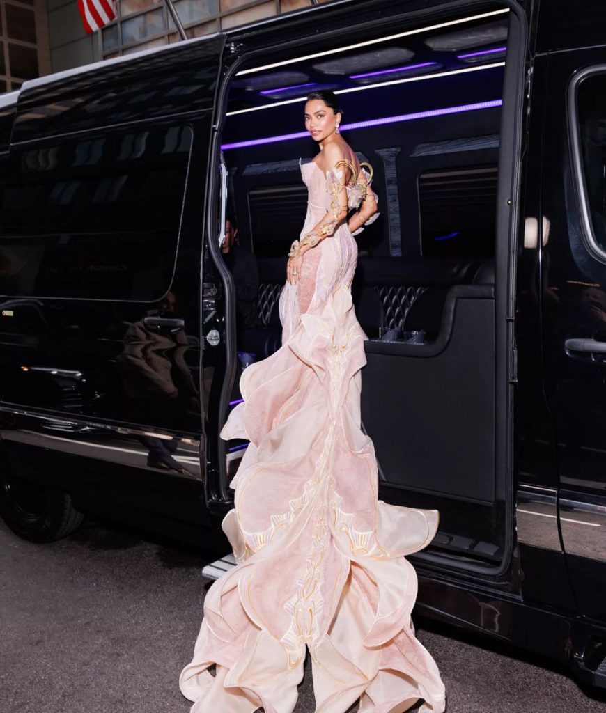 Entrepreneur Mona Patel slaying her beautiful trailing train
