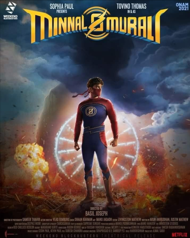 Minnal-Murali-Poster - Social Nation Shaktimaan comeback OTT audio series shows films Pocket FM binge content Indian superhero epic tales entertainment Minnal Murali