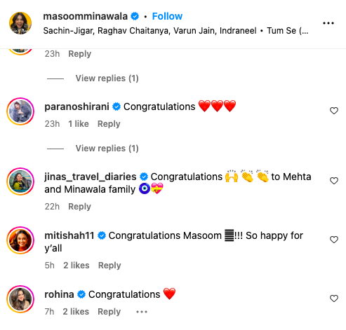 Screenshot-2024-05-03-at-5.43.28-PM - Social Nation People flood the comments section after Masoom Minawala shares the news of second pregnancy