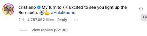 Screenshot-2024-06-06-at-3.58.51-PM - Social Nation Ronaldo breaks the record for most liked Instagram comment with 4.7 million likes on Mbappe's Post