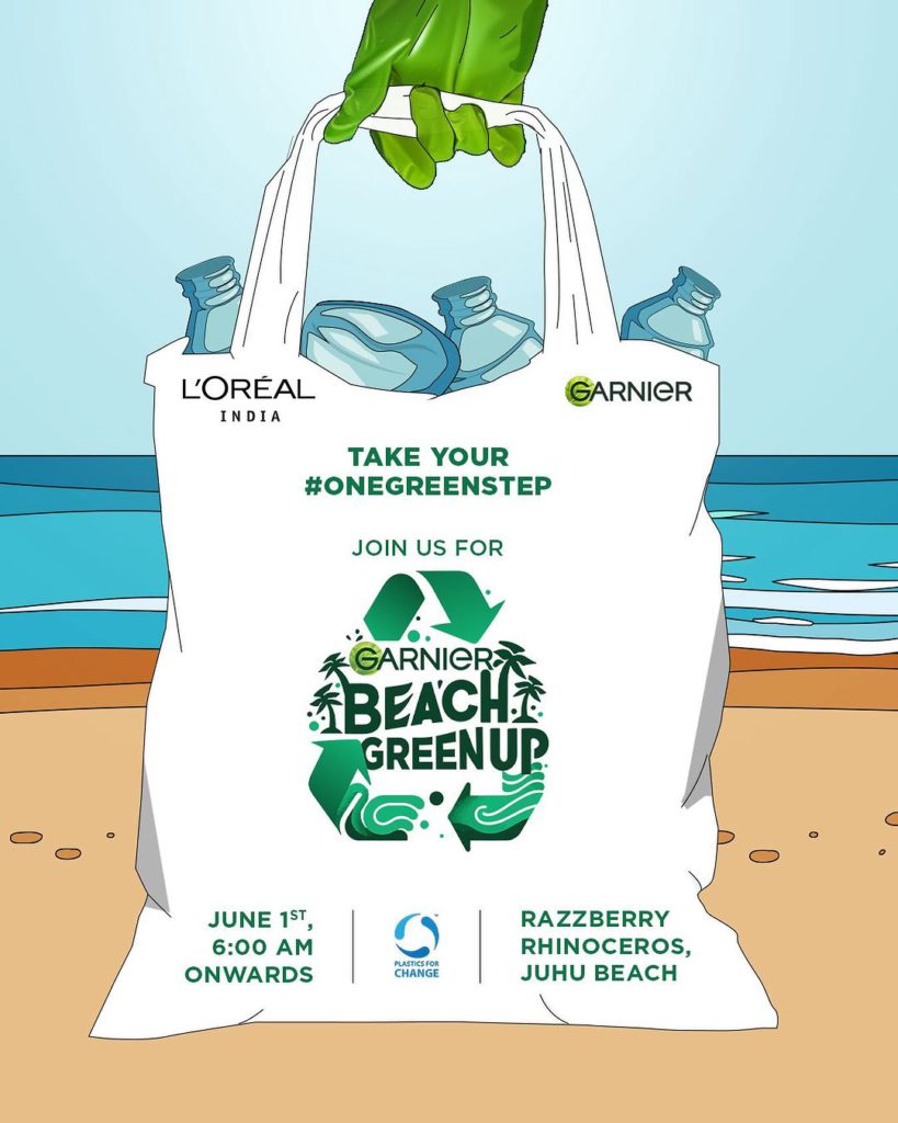 Snapinsta.app_441876000_18433860763035541_488260338039185183_n_1080 - Social Nation Garnier India content creators beach clean-up L'Oreal Green inititaive greenup drive campaign event plastics for change plastic pollution sustainable action future
