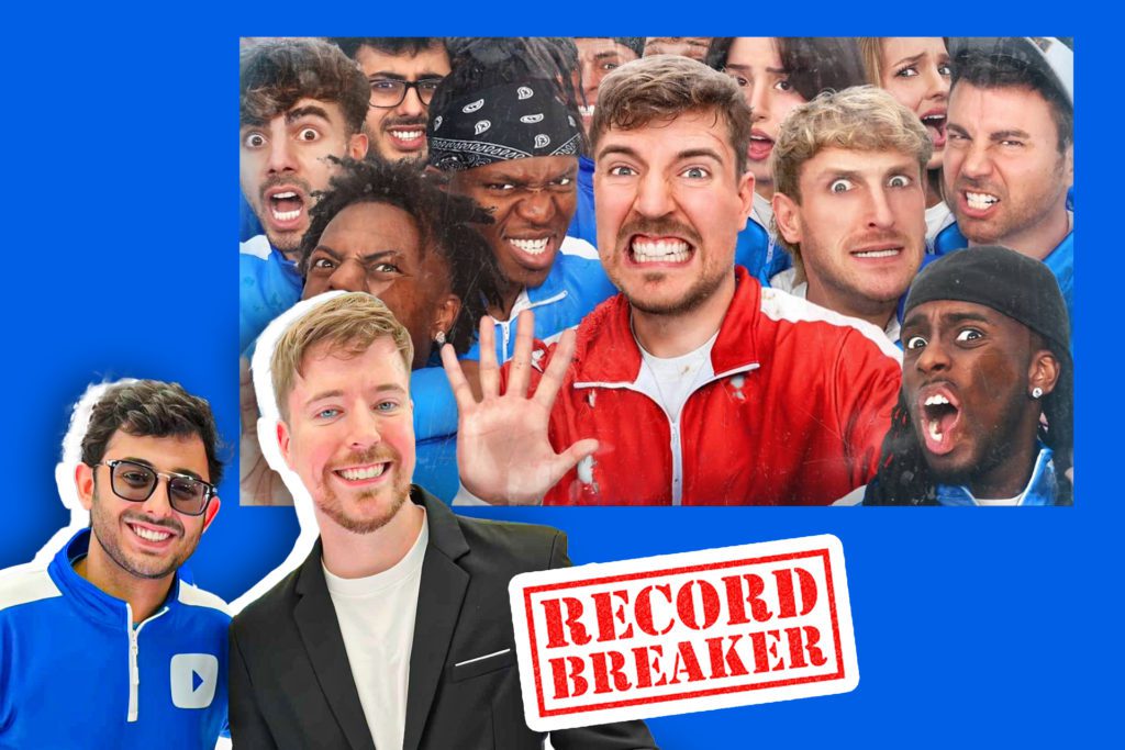 FI for MrBeast 50 YouTubers challenge - Social Nation mrbeast new video collaboration with 50 youtubers 300 million subscribers carry minati