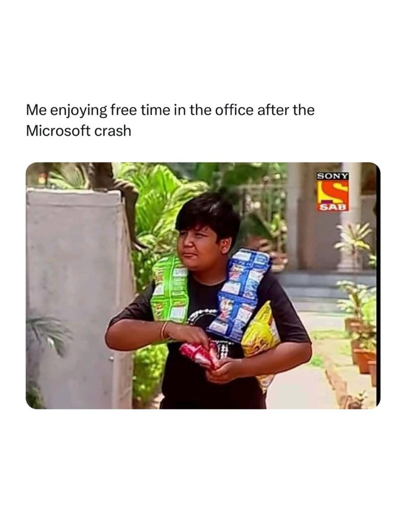 meme ms - Social Nation crowdstrike microsoft tech outage meme edition cloud workload protection meme