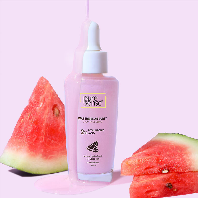 Soha Ali Khan PureSense watermelon burst glow face serum glass skin beauty skincare Marico