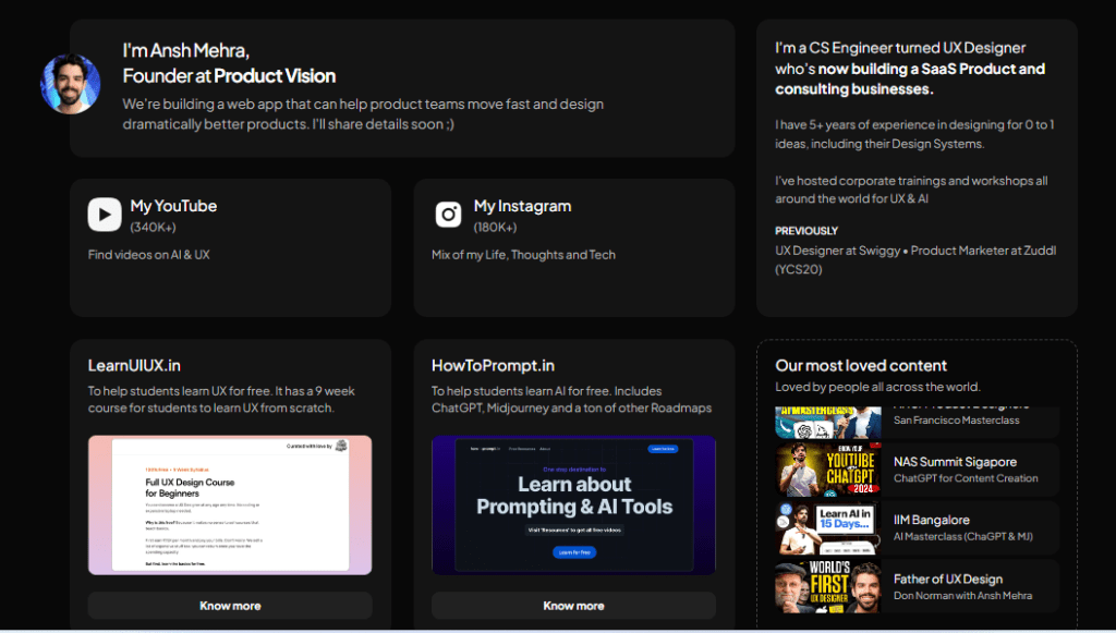 Screenshot 2024-09-13 212232 - Social Nation Engineer's Day Ansh Mehra Engineering UX Design YouTube content creator teacher courses
