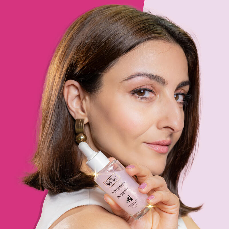 Soha Ali Khan’s Secret Is Out Of The Bag; She Calls It Her Ultimate BFF For Glowing, Glass Skin - Social Nation Soha Ali Khan PureSense watermelon burst glow face serum glass skin beauty skincare