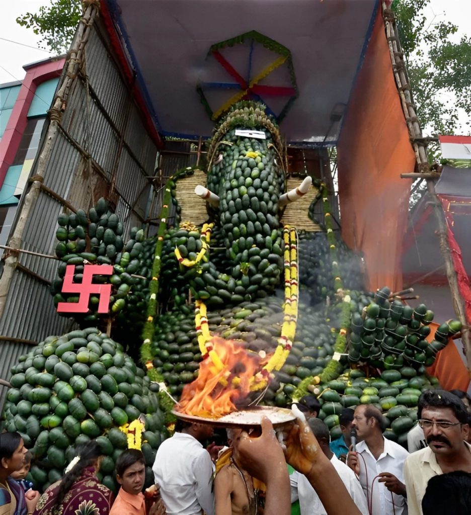ganesh-21 - Social Nation iconic ganpati idols made of watermelons in channai