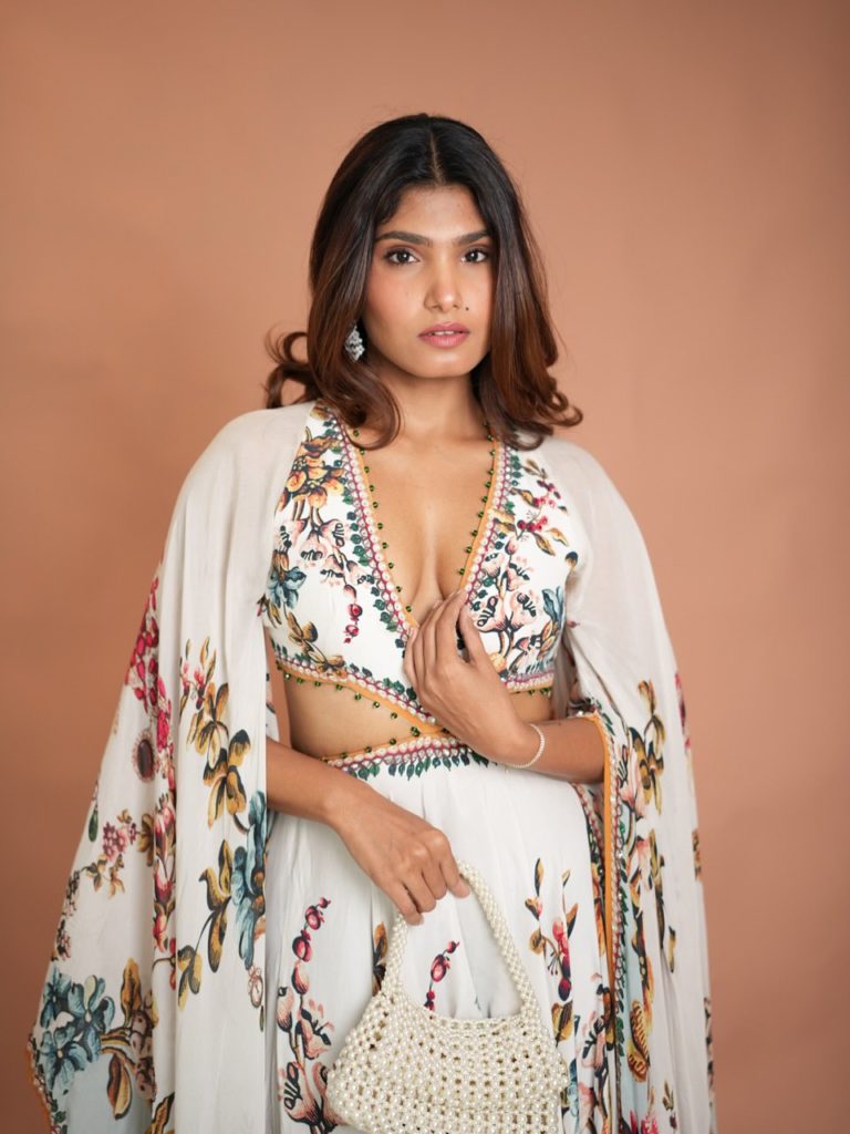 Esha Shetty with white dress